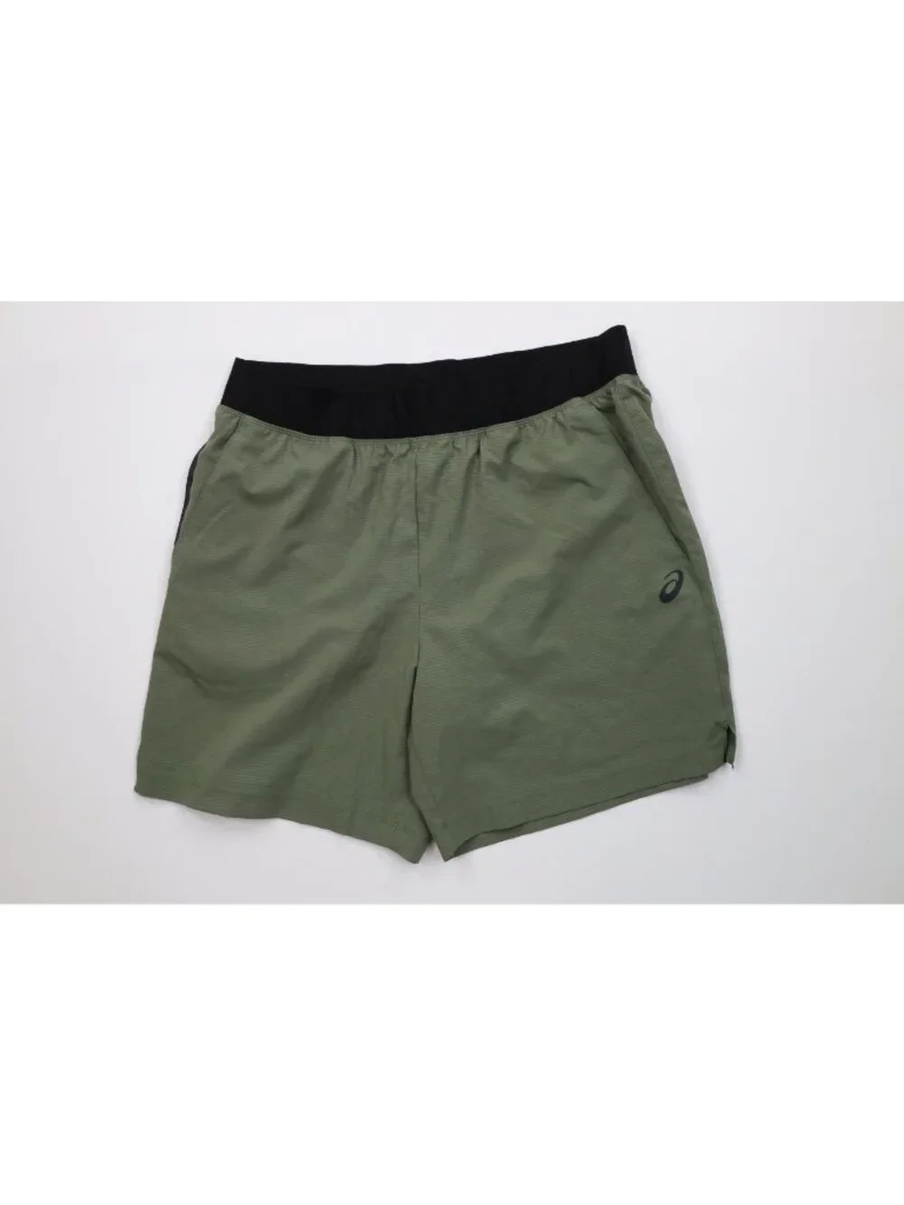 Vintage Y2K Asics Mens Large Striped Above Knee Unlined Running Jogging Shorts